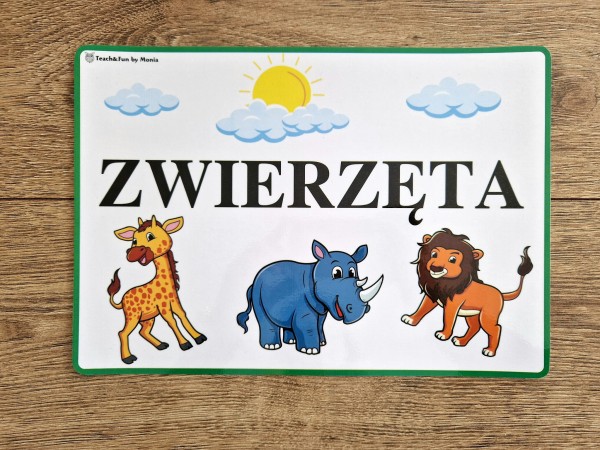 Zwierzęta Egzotyczne Plansze (PDF) Teach & Fun by Monia