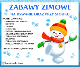 Zima zabawy na dywanie oraz przy stoliku[PDF]