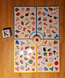 Gra ,,Kto pierwszy znajdzie literkę?"